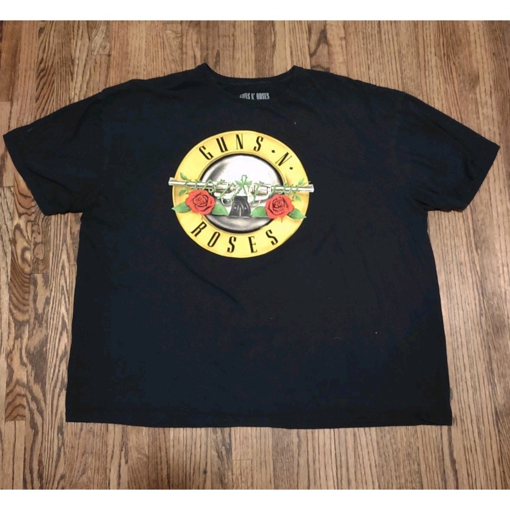 Guns N Roses Graphic T Shirt 3XL Black Classic Bullet Logo Rock Band Tour...